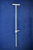 Пробоотборник почвенный тростевой с подножкой, серый (универсальный пробоотборник на глубине 25 см, углеродистая сталь, серый)