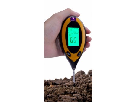 Мультитестер почвы Soil Tester (4 в 1: pH-метр / влагомер / термометр / люксметр)